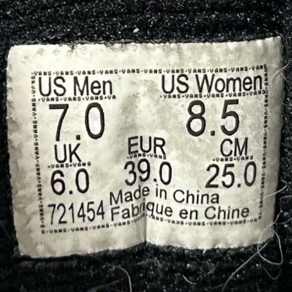 Vans Sk8-Hi Divine Energy Women's Size 8.5 Black White Athletic Skate Shoes Used - Picture 15 of 15